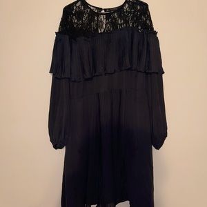 Black ruffles dress